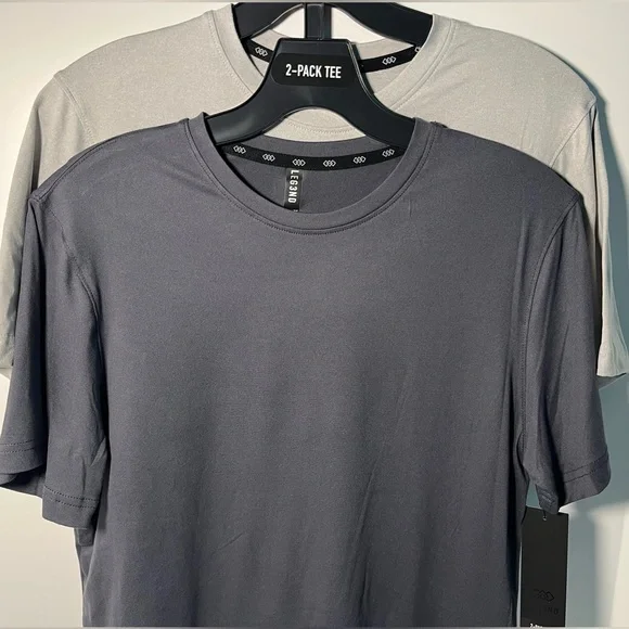 LEG3ND Super Soft Light Weight Stretch Moisture Wicking ShortSleeve Tees 2pc set - Picture 2 of 11